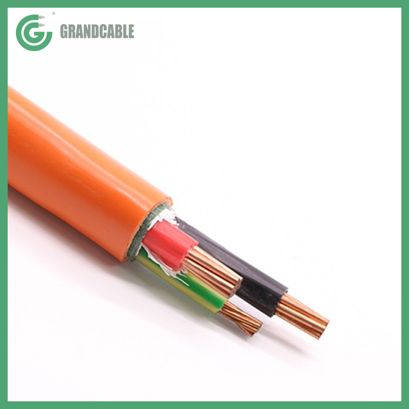 70mm2 PVC Circular 4C+E V-90 insulated 5V-90 PVC sheathed to AS/NZS 5000 0.6/1kV Orange Underground Cable
