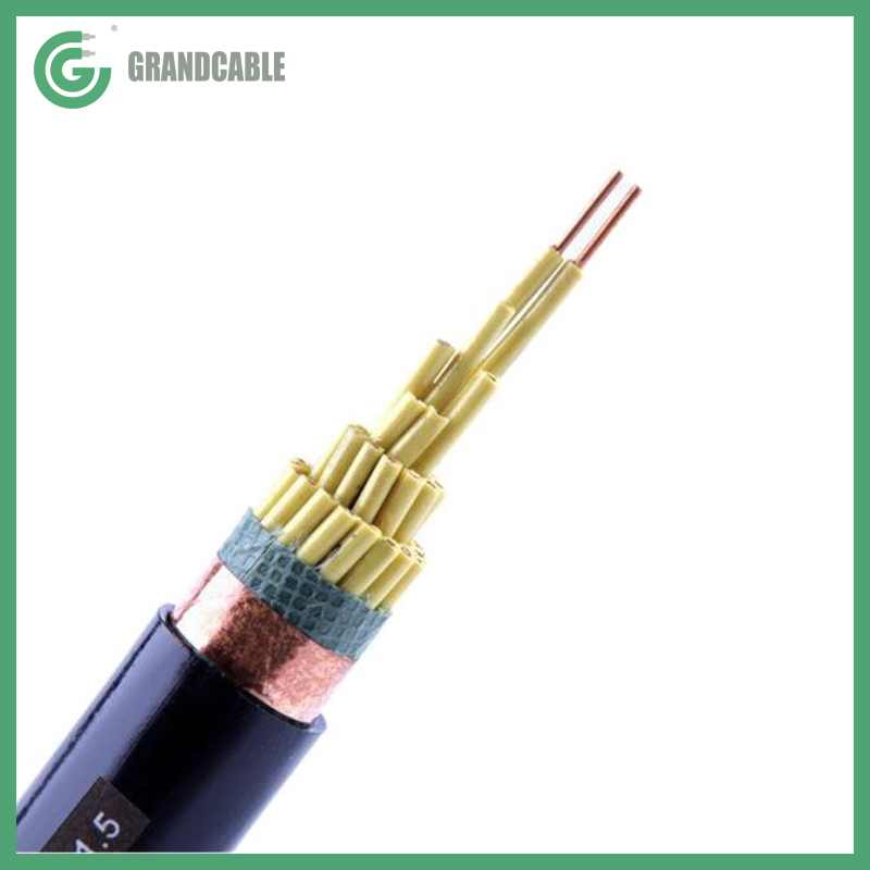 0.6/1kV 4X2.5mm2 Copper Core PVC Insulated PVC Sheathed with Copper Tape Screen Control Cable