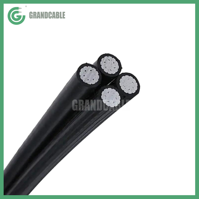 0.6/1kV 3X50+1X54,6mm2 Twisted ABC Aerial Bundled Overhead Cable NF C 33-209