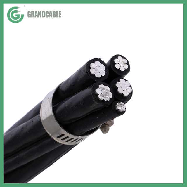 4x120+1x25mm2 NFA2X 0.6/1kV XLPE Insulatied Overhead Line ABC Cable DIN VDE 0276-626