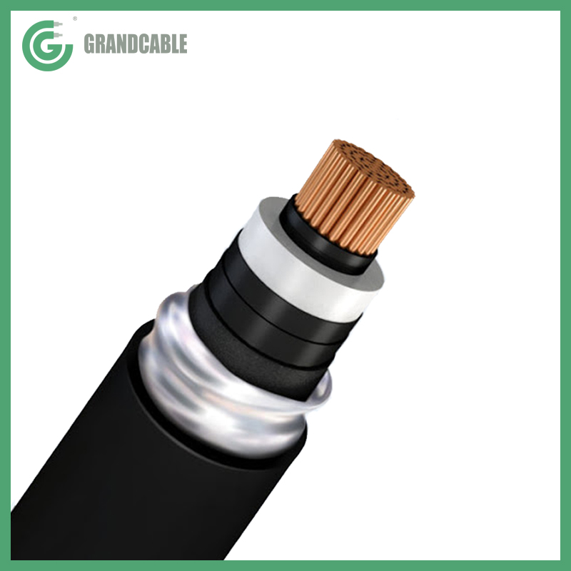 132kV, XLPE 1600sqmm, Cu Power cable 145kV,2000A,40kA/1S,50HZ,650/275kV BIL,Single phase XLPE Cable