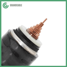 132kV single core 1200sqmm copper conductor, XLPE insulated, corrugated Al sheathed & MDPE outer sheathed cable